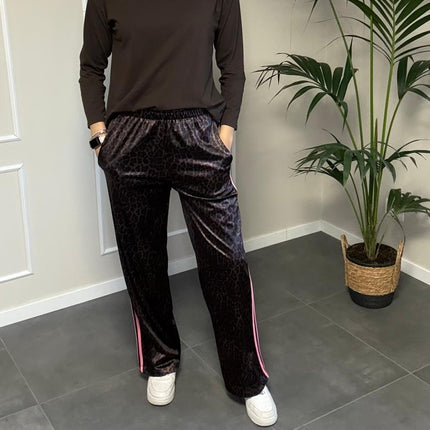 PANTALONE VIRALE LEOPARDATO