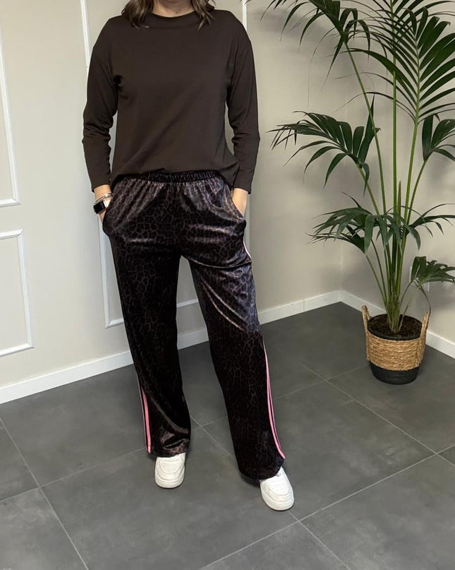 PANTALONE VIRALE LEOPARDATO