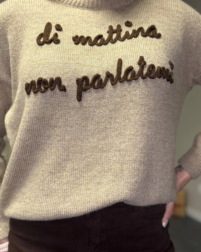 MAGLIONE CON SCRITTA