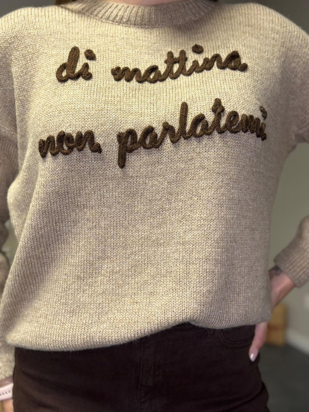 MAGLIONE CON SCRITTA