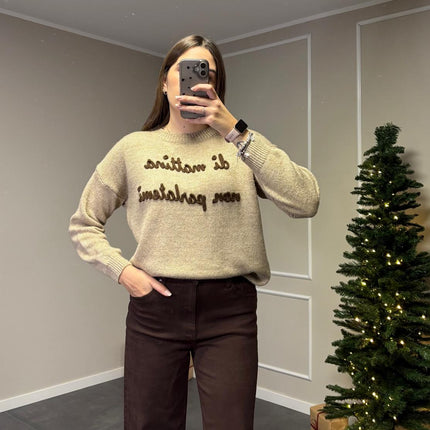 MAGLIONE CON SCRITTA