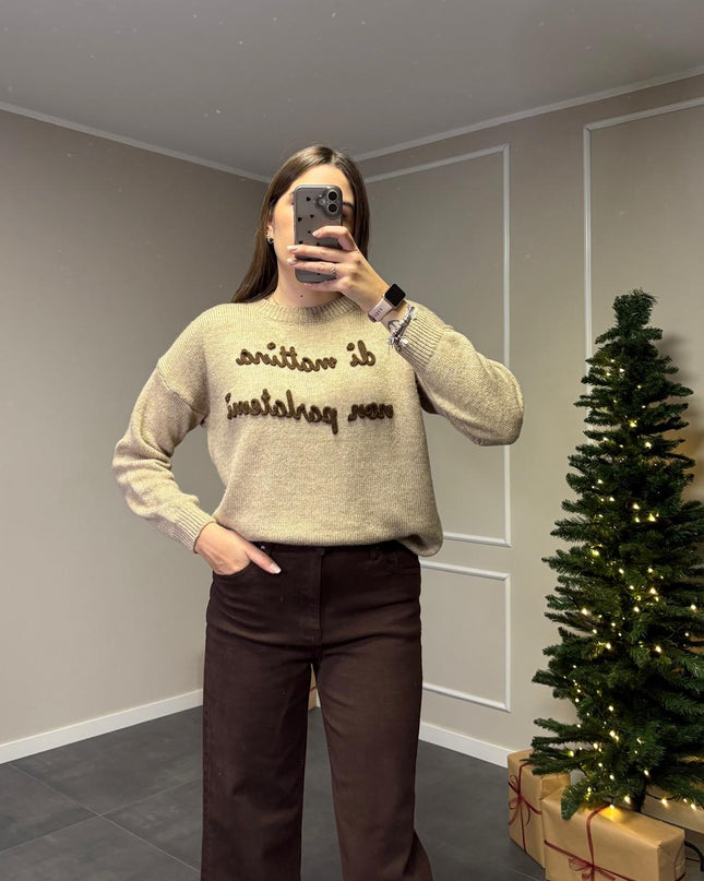 MAGLIONE CON SCRITTA