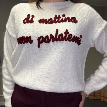 MAGLIONE CON SCRITTA