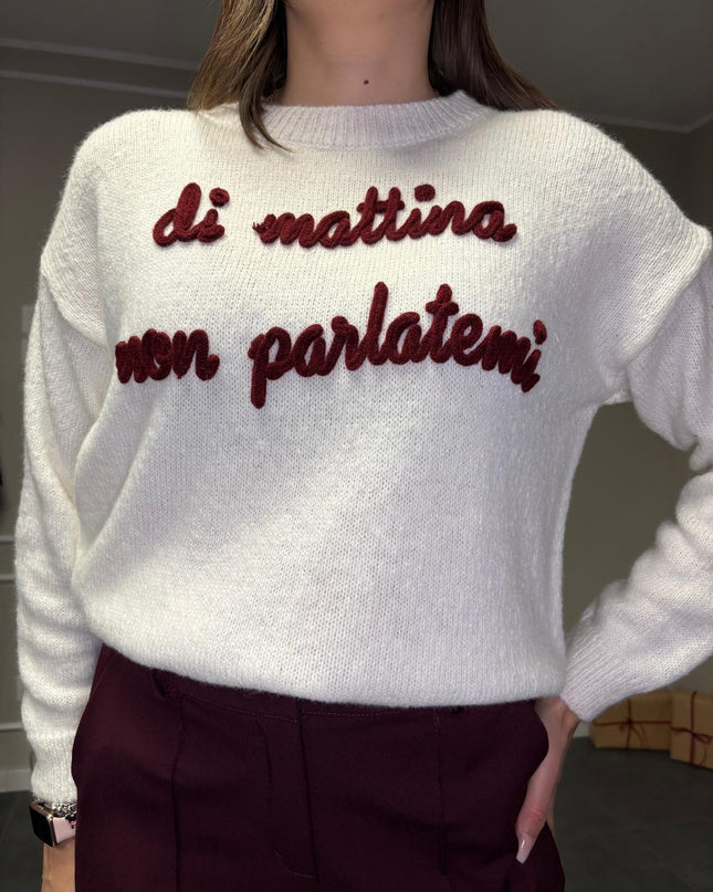 MAGLIONE CON SCRITTA