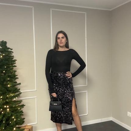 GONNA MIDI PAILLETTES