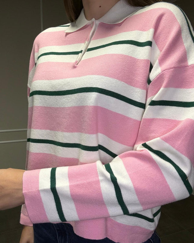 POLO RIGHE PINK