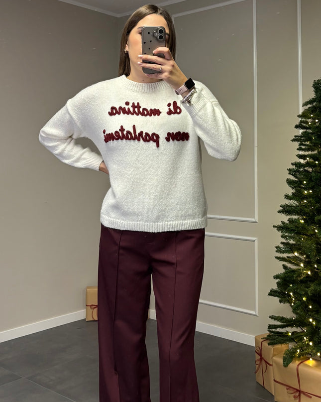 MAGLIONE CON SCRITTA