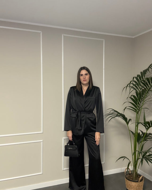 TAILLEUR SATIN NERO