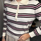 Righe bordeaux/cacao / Taglia unica