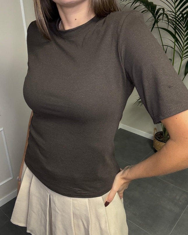 T-SHIRT SPALLINE MANICHE CORTE