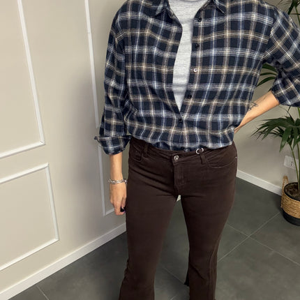 PANTALONE FLARE CIOCCOLATO