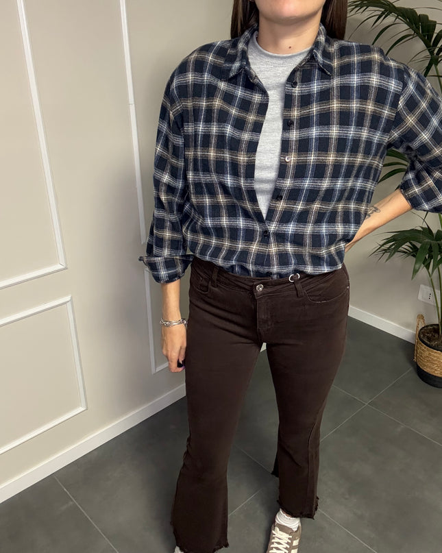 PANTALONE FLARE CIOCCOLATO