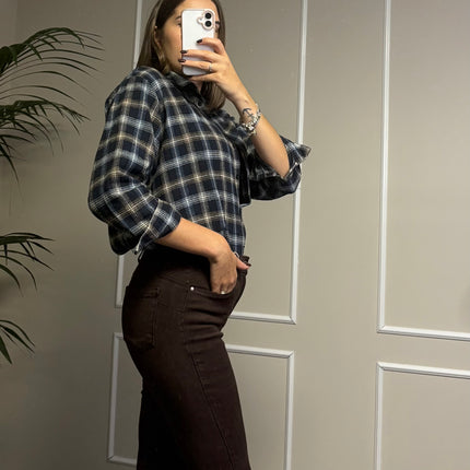 PANTALONE FLARE CIOCCOLATO