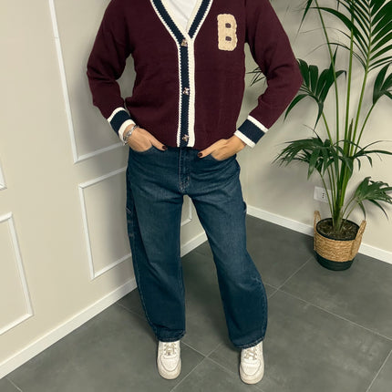 CARDIGAN COLLEGE BOTTONI ORSETTO