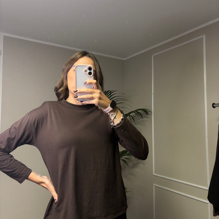 T-SHIRT SPALLINE MOKA