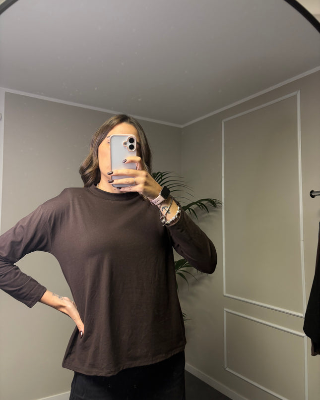 T-SHIRT SPALLINE MOKA