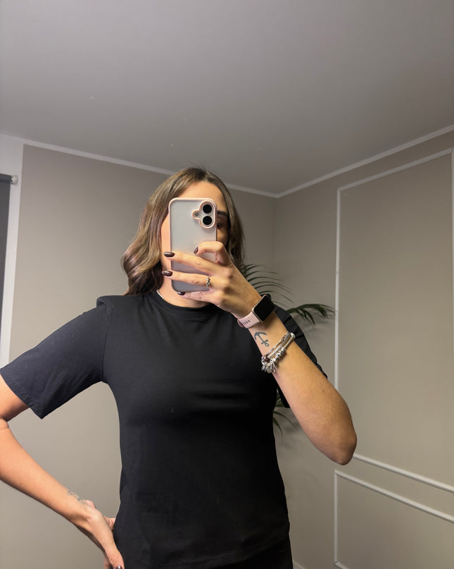 T-SHIRT SPALLINE MANICHE CORTE