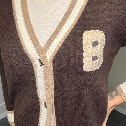 CARDIGAN COLLEGE BOTTONI ORSETTO