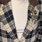 Quadri panna/nero / Taglia unica