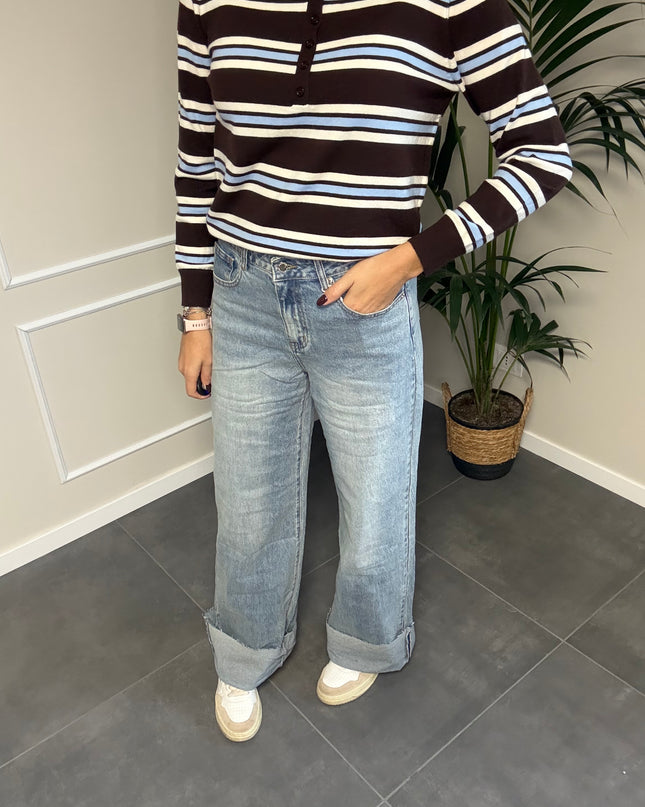 JEANS CHIARO PIEGONE