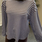 Righe marrone/celeste