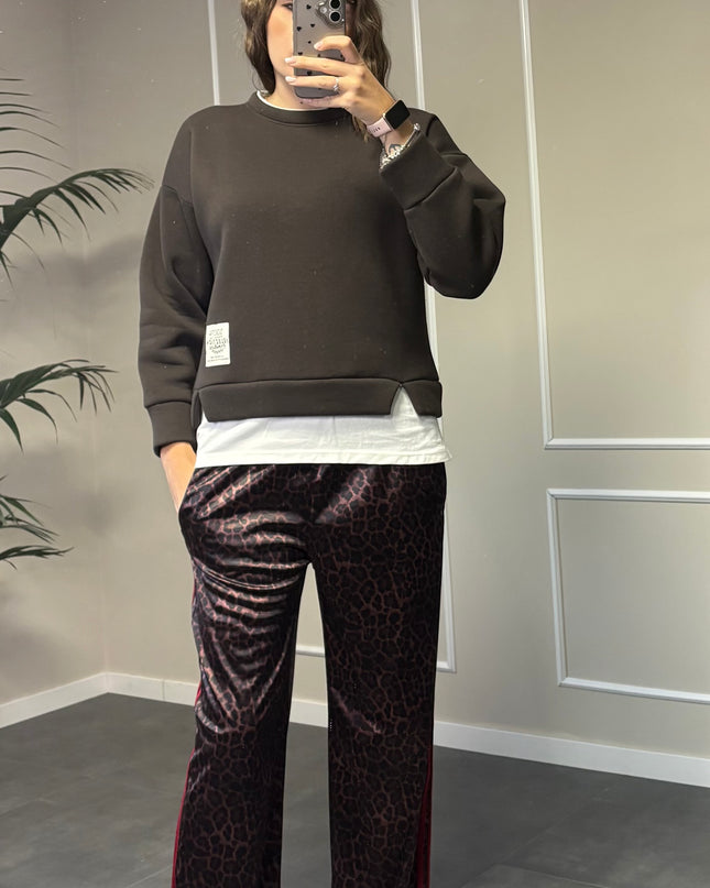 PANTALONE VIRALE LEOPARDATO