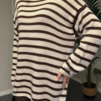 Righe cacao/beige / Taglia unica