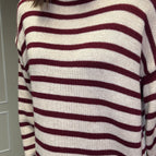 Righe bordeaux/beige / Taglia unica