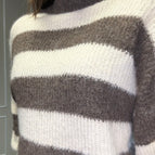 Righe panna/marrone / Taglia unica