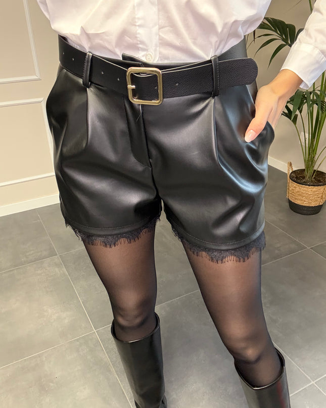 SHORTS ECOPELLE PIZZO